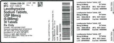 0.088mg 30ct (Label Levothyroxine Sodium Tabs 0 088mg Bpi(10544 258 30) Lannett(0527 1344 01) Rev2)
